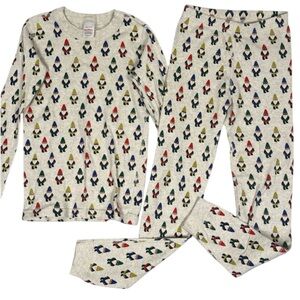 Hanna Andersson Organic Cotton Gnome Pajamas 2 Pc Set Unisex Kids Size 10